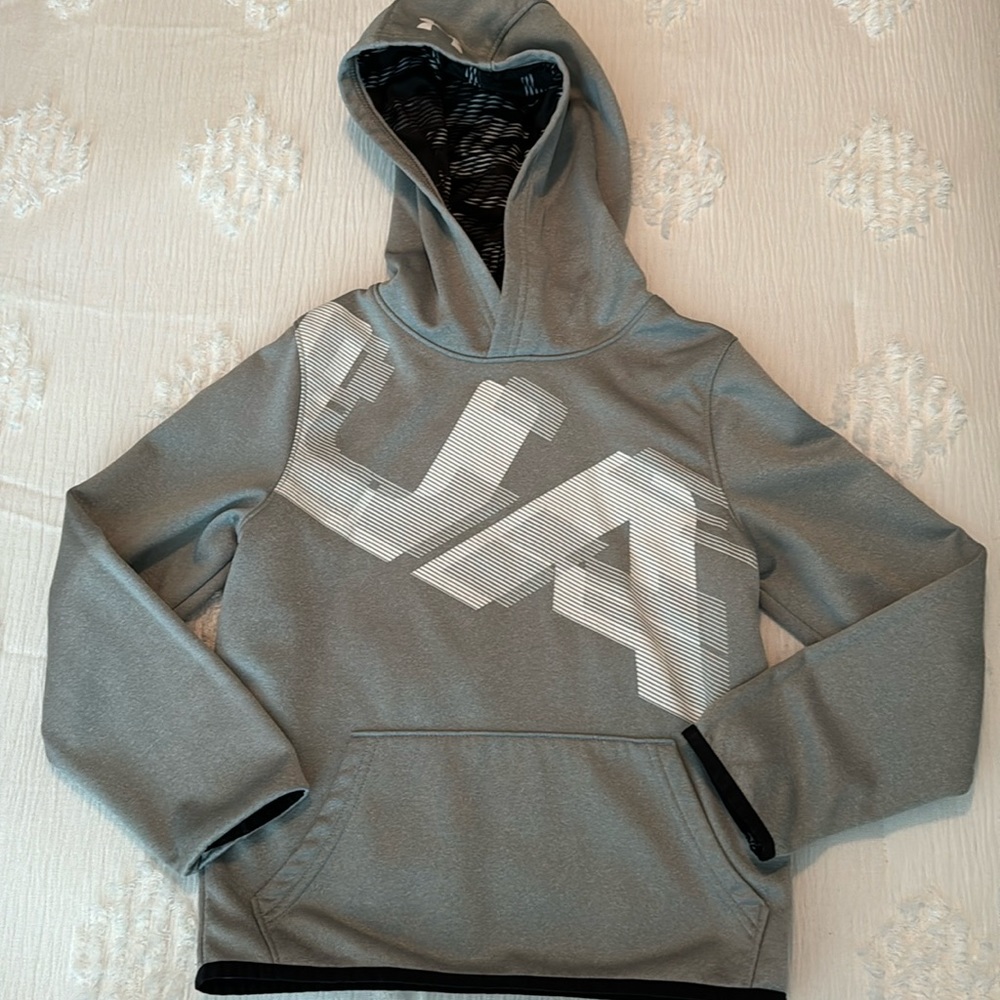 Under Armour Boys’ Size Youth Small Gray Hoodie Sweatshirt